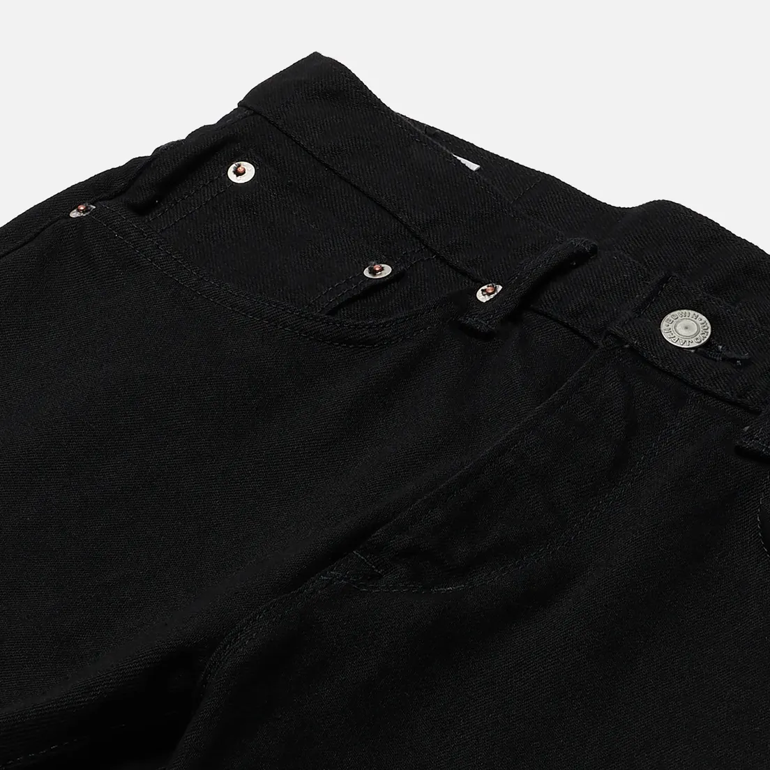 Edwin Мужские джинсы Slim Tapered Kaihara Black Stretch Denim Green x White Selvage 12.5 Oz