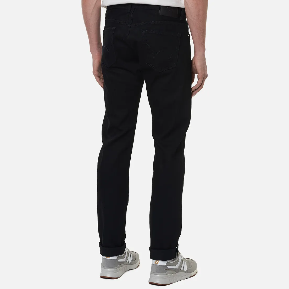 Edwin Мужские джинсы Slim Tapered Kaihara Black Stretch Denim Green x White Selvage 12.5 Oz