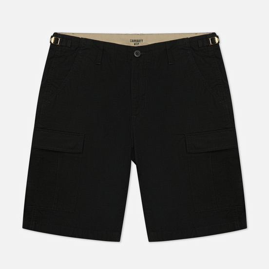 Мужские шорты Carhartt WIP Aviation 6.5 Oz Black Rinsed