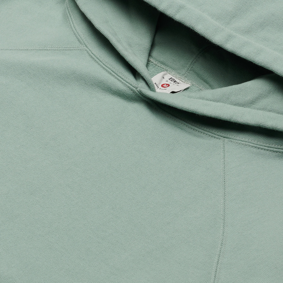 Мужская толстовка Edwin Blank Hoodie Soft Green Rinsed