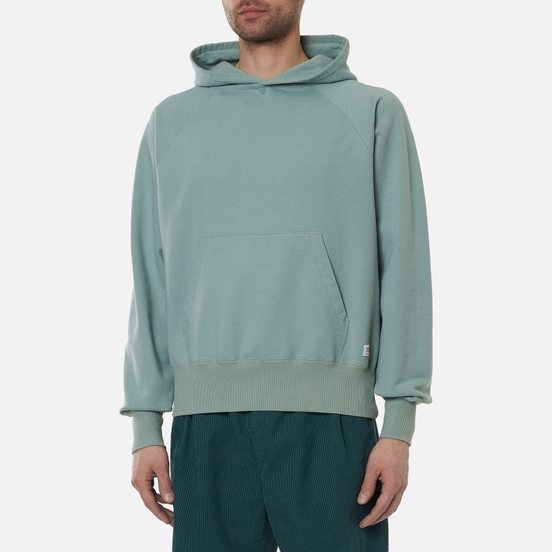 Мужская толстовка Edwin Blank Hoodie Soft Green Rinsed