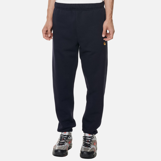 Мужские брюки Carhartt WIP Chase Sweat 13 Oz Dark Navy/Gold
