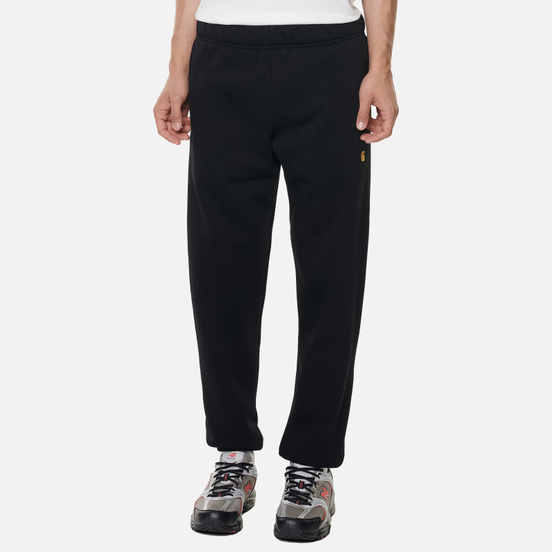 Мужские брюки Carhartt WIP Chase Sweat 13 Oz Black/Gold