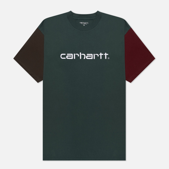 Мужская футболка Carhartt WIP S/S Carhartt Tricol Dark Teal