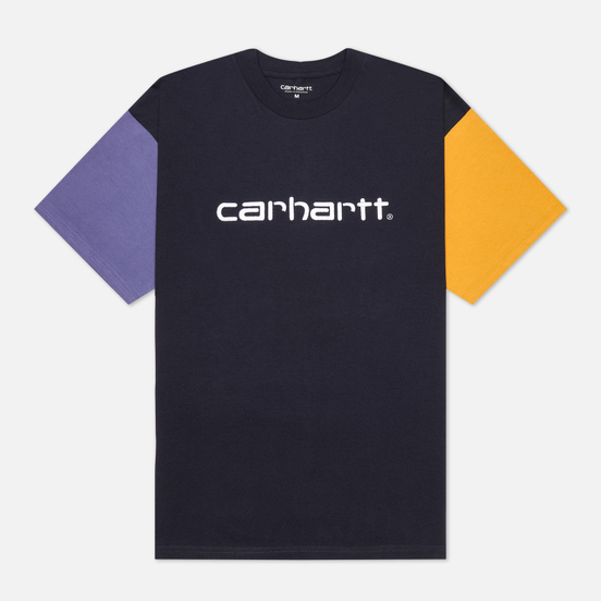 Мужская футболка Carhartt WIP S/S Carhartt Tricol Dark Navy
