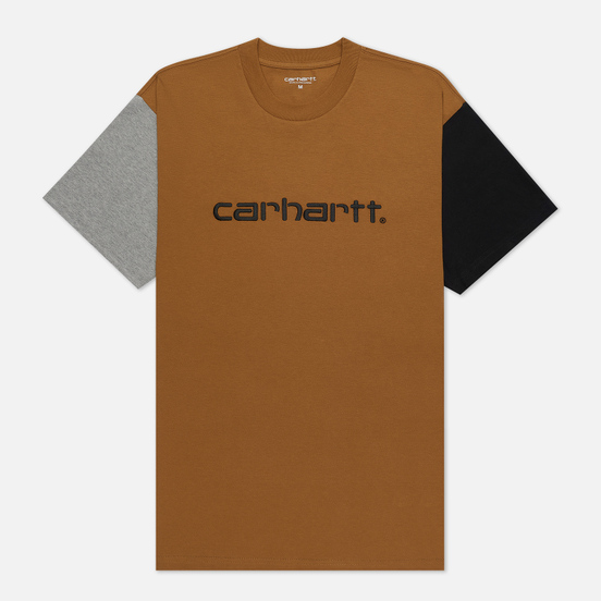 Мужская футболка Carhartt WIP S/S Carhartt Tricol Hamilton Brown