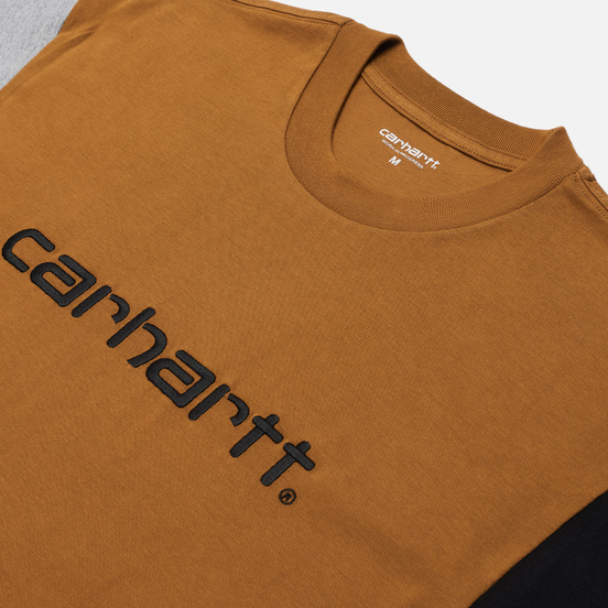 Мужская футболка Carhartt WIP S/S Carhartt Tricol Hamilton Brown