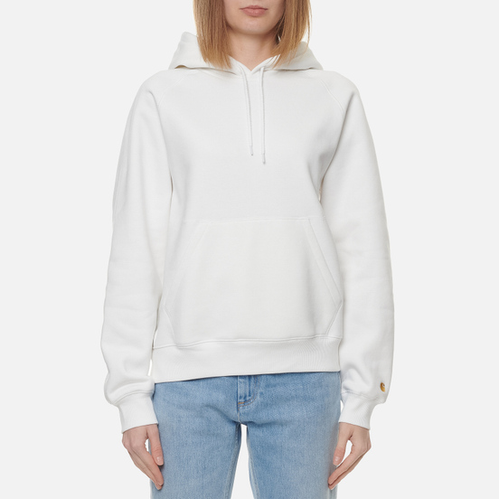 Женская толстовка Carhartt WIP W Chase 13 Oz Hoodie White/Gold
