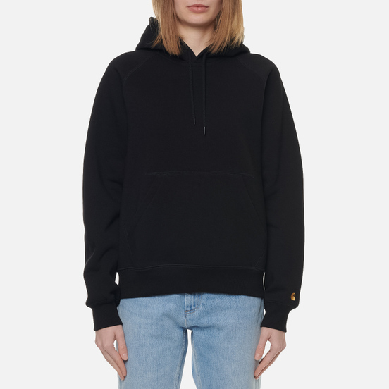 Женская толстовка Carhartt WIP W Chase 13 Oz Hoodie Black/Gold