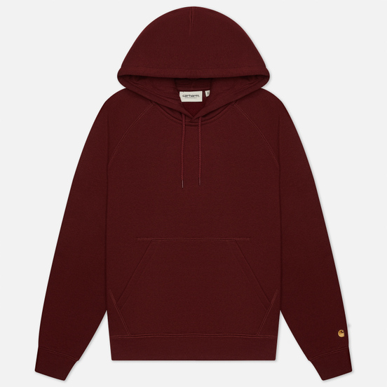 Женская толстовка Carhartt WIP W Chase 13 Oz Hoodie Bordeaux/Gold