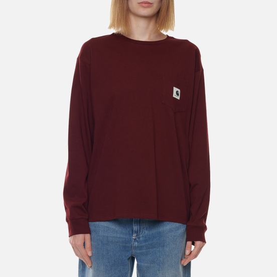 Женский лонгслив Carhartt WIP W L/S Pocket Bordeaux