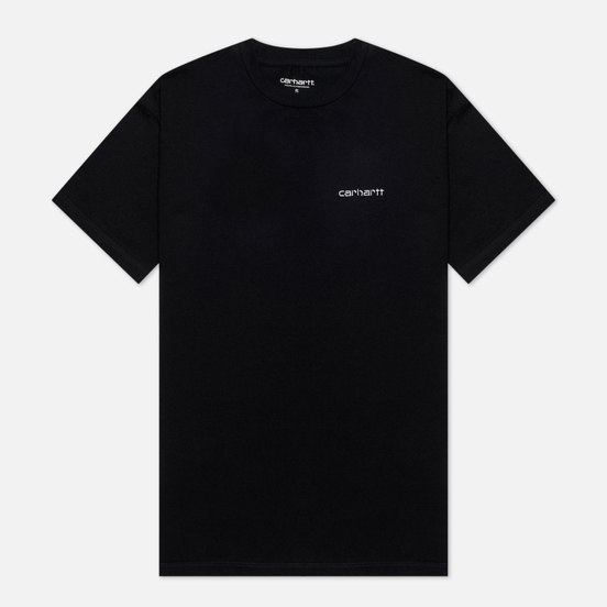 Женская футболка Carhartt WIP W S/S Script Embroidery Black/White