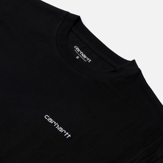 Женская футболка Carhartt WIP W S/S Script Embroidery Black/White