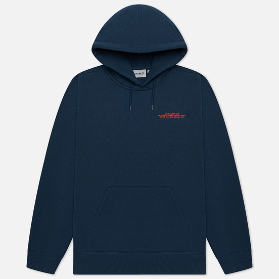 Мужская толстовка Carhartt WIP International Operations 13 Oz Hoodie Admiral/Red