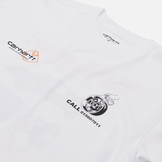 Мужской лонгслив Carhartt WIP L/S Carhartt Race Play White