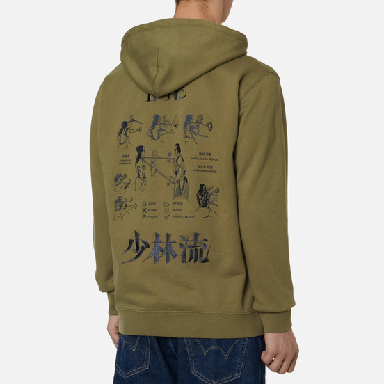 Мужская толстовка Edwin Shao Lin Hoodie Martini Olive
