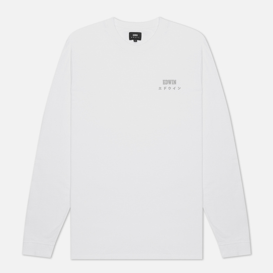 Мужской лонгслив Edwin Logo Chest White