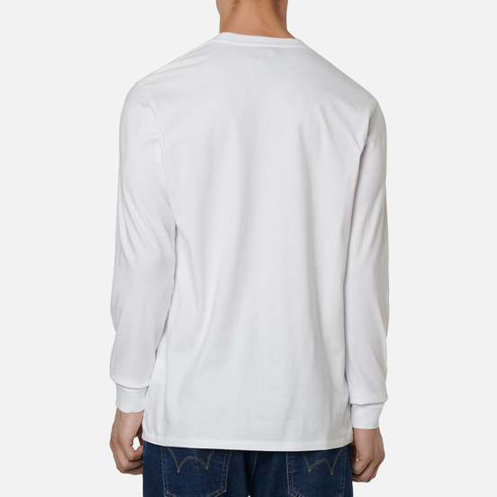 Мужской лонгслив Edwin Logo Chest White