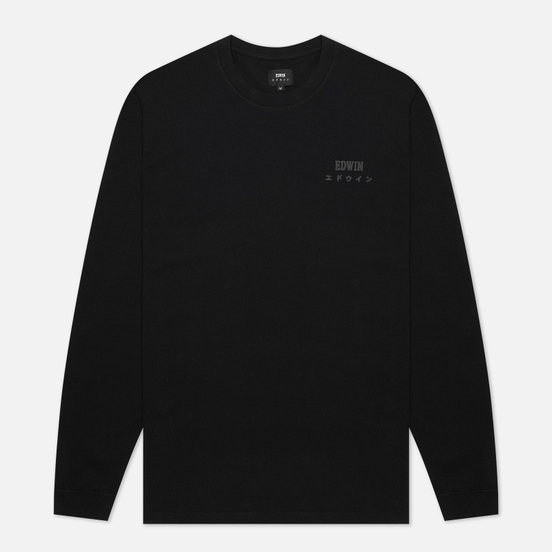 Мужской лонгслив Edwin Logo Chest Black