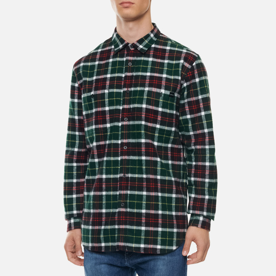 Мужская рубашка Edwin Labour Green/Black