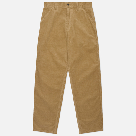 Мужские брюки Carhartt WIP Single Knee, цвет бежевый, размер 32/32