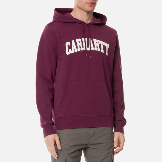 Мужская толстовка Carhartt WIP University Hooded 9.4 Oz Shiraz/White