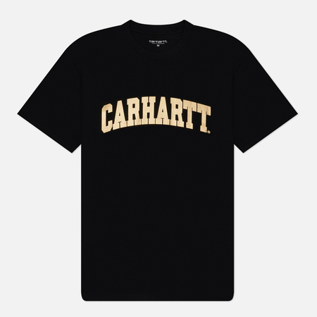 фото Мужская футболка carhartt wip university, цвет чёрный, размер s