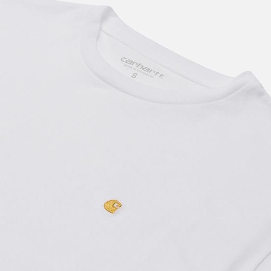 Женская футболка Carhartt WIP W S/S Chase White/Gold