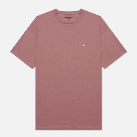 Женская футболка Carhartt WIP W S/S Chase, цвет розовый, размер S