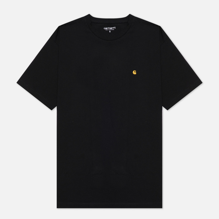 Женская футболка Carhartt WIP W S/S Chase, цвет чёрный, размер XS
