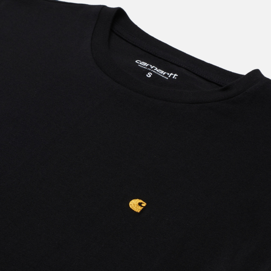 Женская футболка Carhartt WIP W S/S Chase Black/Gold