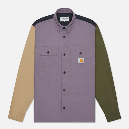 Мужская рубашка Carhartt WIP L/S Valiant 6.5 Oz, цвет фиолетовый, размер XL