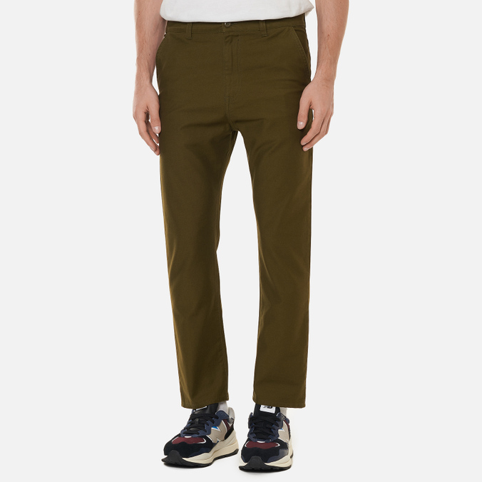 Мужские брюки Edwin, цвет оливковый, размер 34 I029258.UNG.AB Universe Cropped - фото 4