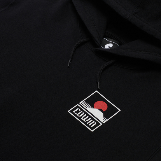 Мужская толстовка Edwin Sunset On Mount Fuji Hoodie Black Garment Washed