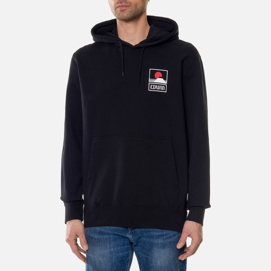 Мужская толстовка Edwin Sunset On Mount Fuji Hoodie Black Garment Washed