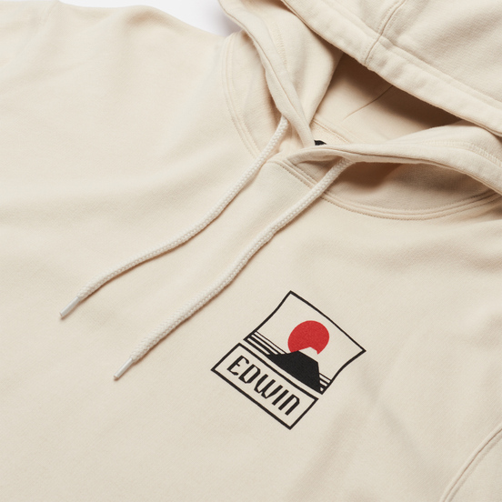 Мужская толстовка Edwin Sunset On Mount Fuji Hoodie Whisper White Garment Washed