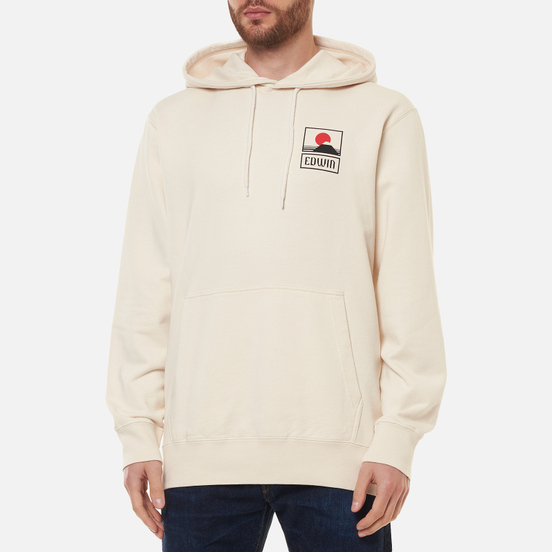 Мужская толстовка Edwin Sunset On Mount Fuji Hoodie Whisper White Garment Washed