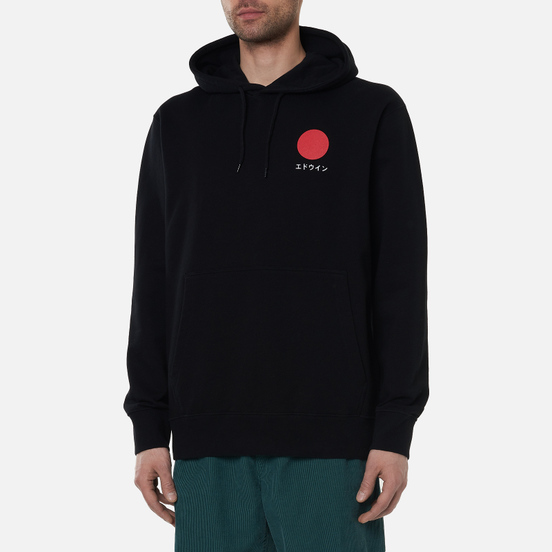 Мужская толстовка Edwin Japanese Sun Hoodie Black Garment Washed