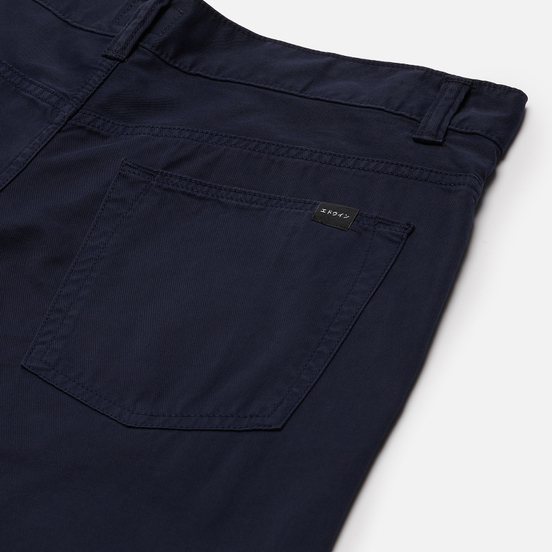 Мужские брюки Edwin Universe Cropped PFD Light Cotton Twill 6.8 Oz Navy Blazer Garment Dyed