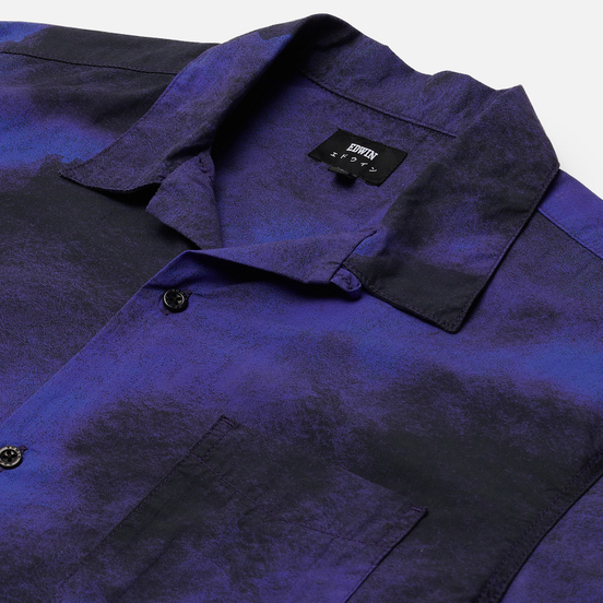 Мужская рубашка Edwin Blue Haze All Over Print Blue Haze Garment Dyed