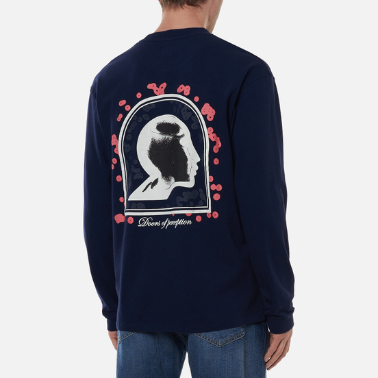 Мужской лонгслив Edwin Doors Of Perception II Maritime Blue Garment Dyed