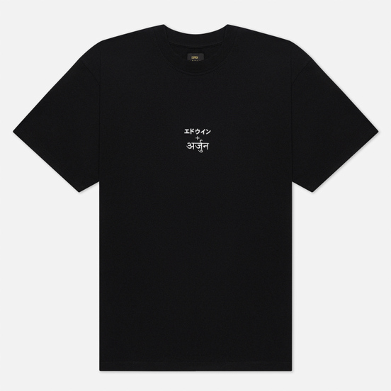 Мужская футболка Edwin x Arjun Reflective Print Black Garment Washed