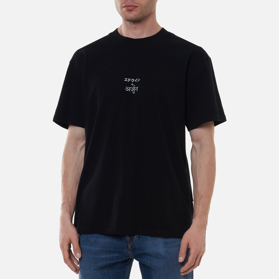Мужская футболка Edwin x Arjun Reflective Print Black Garment Washed