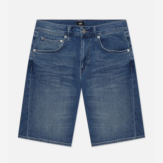 Мужские шорты Edwin ED-55 CS Night Blue Denim 11 Oz Blue Mid Trip Used