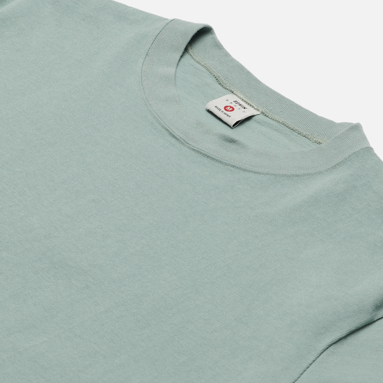Мужская футболка Edwin Blank Crew Neck Soft Green Rinsed
