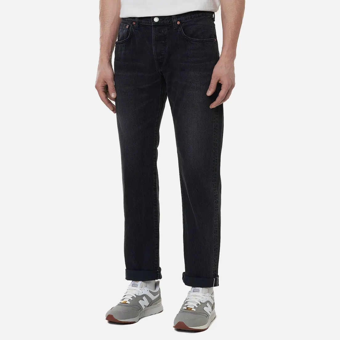 Edwin Мужские джинсы Regular Tapered Kaihara Black x White Selvage 11 Oz