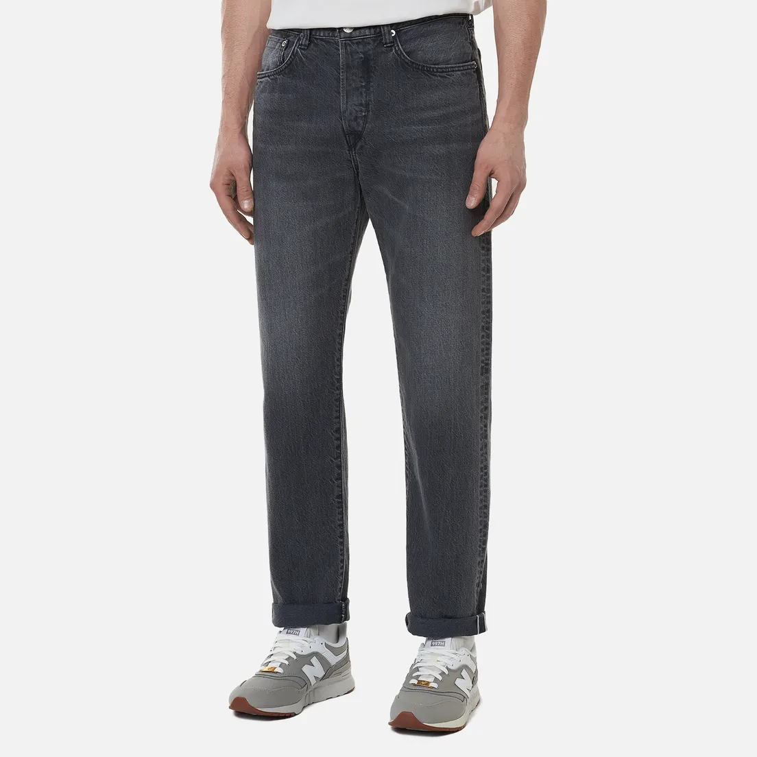 Edwin Мужские джинсы Loose Tapered Kaihara Black x White Selvage 11 Oz