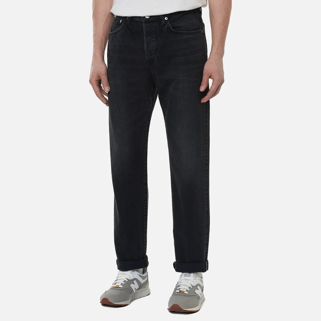 Edwin Мужские джинсы Loose Tapered Kaihara Black x White Selvage 11 Oz