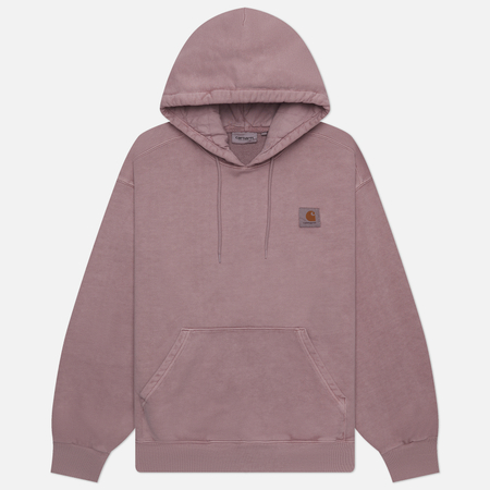 фото Мужская толстовка carhartt wip hooded vista, цвет розовый, размер s