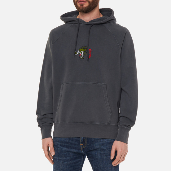 Мужская толстовка Edwin Dragon Hoodie Ebony Garment Dyed Faded Out